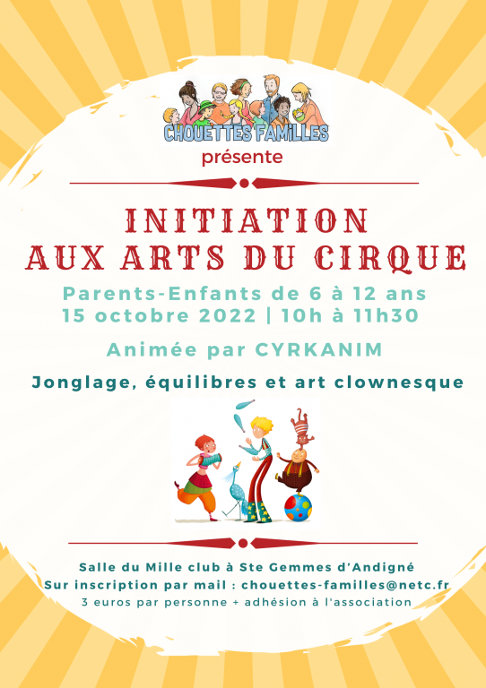Initiation aux arts du cirque 15 octobre 2022