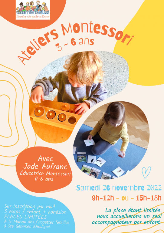 Atelier Montessori 3/6 ans  26 novembre 2022
