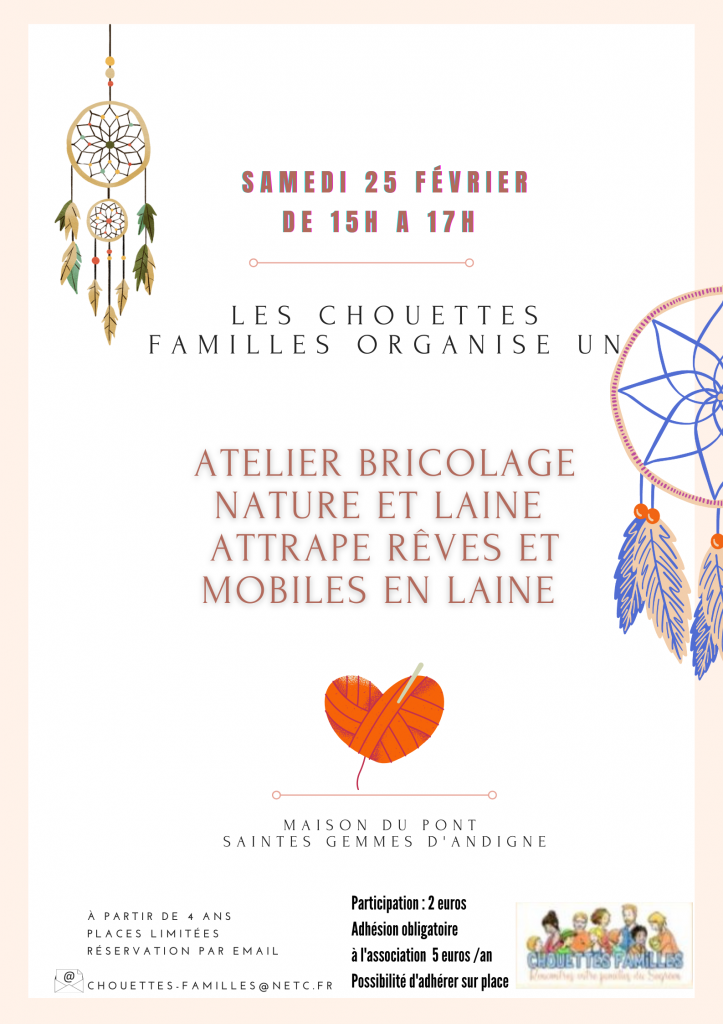 Atelier Bricolage Nature et Laine 25/02/23